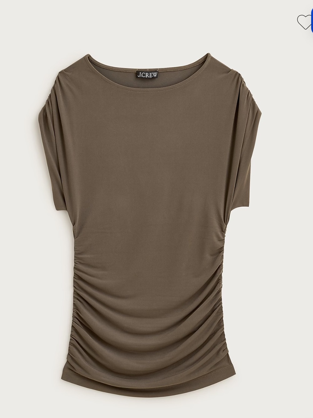 J. Crew Ruched Top In Matte Jersey - Picture 1 of 4